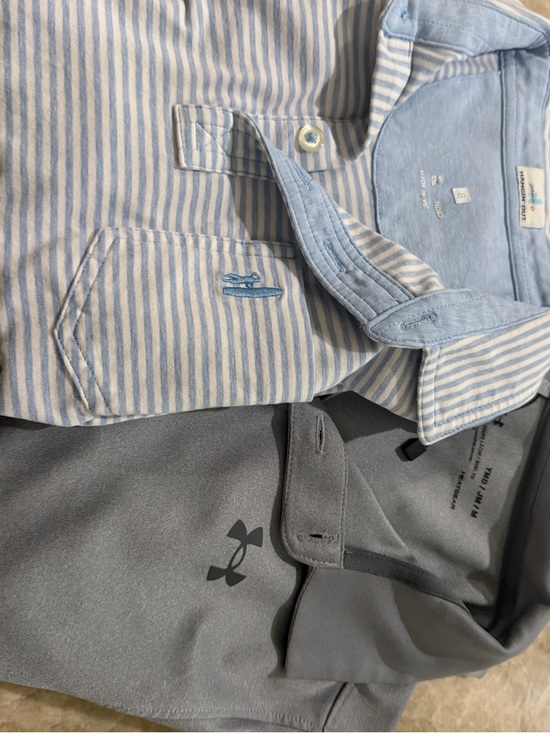 Other - Light Blue & White Striped Button-Down Shirt
